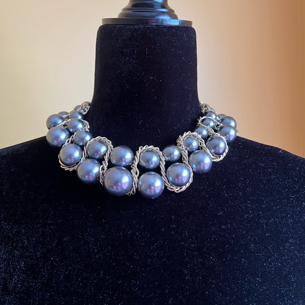Gray Stone Necklace